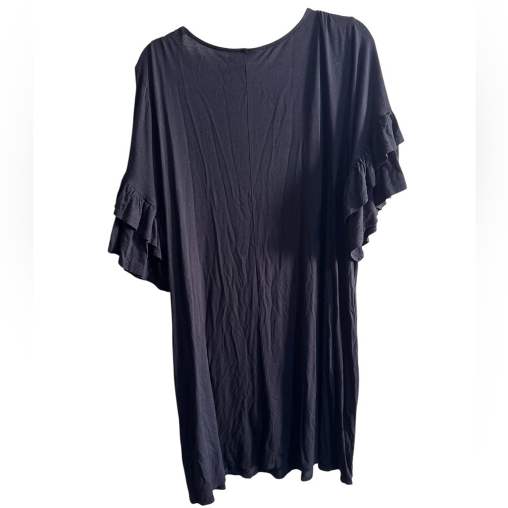 Lane Bryant Black Ruffle Sleeve Dress 22/24 - Picture 3 of 8